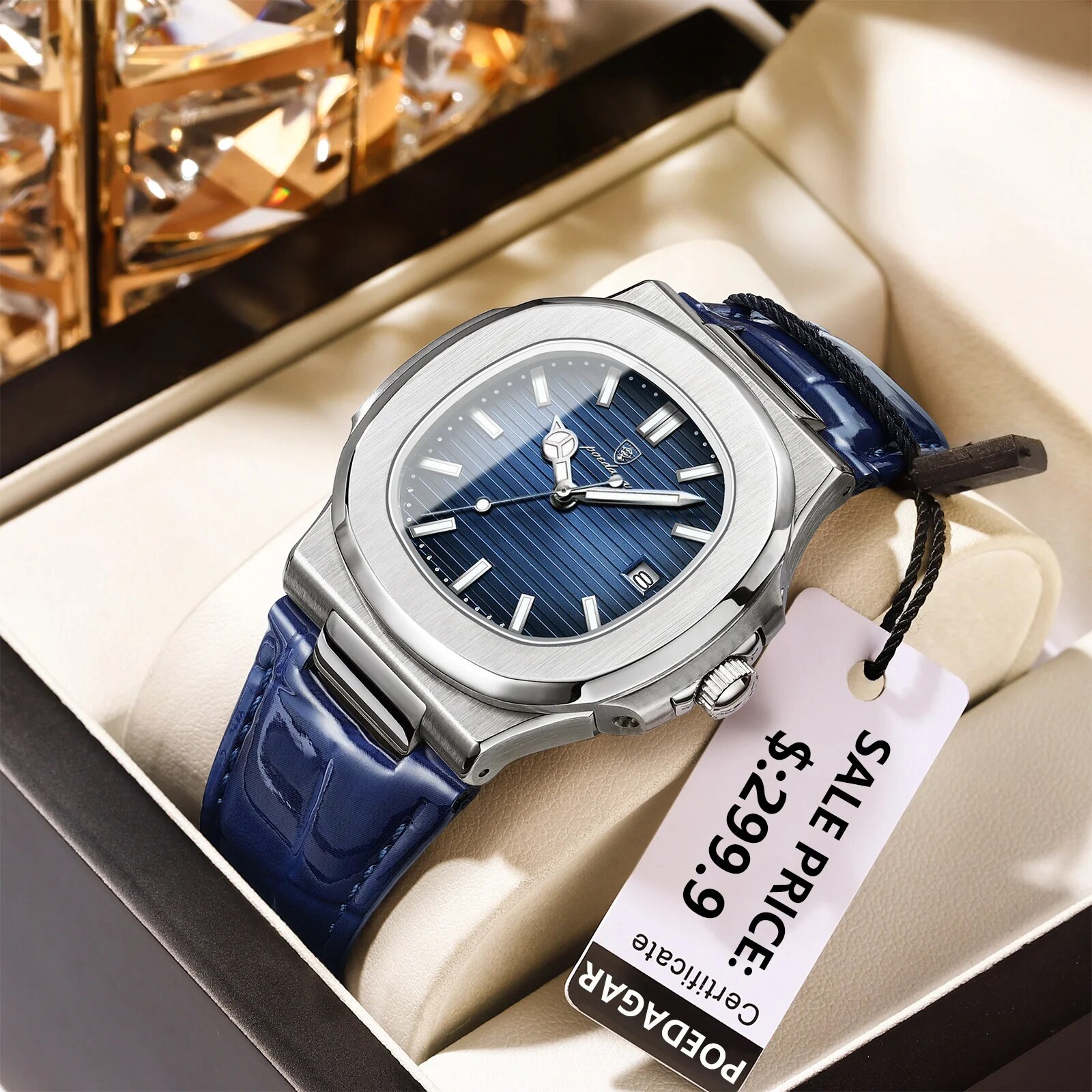 Patek Philippe Watch Nautilus - POEDAGAR Top Luxury Square Man Watch