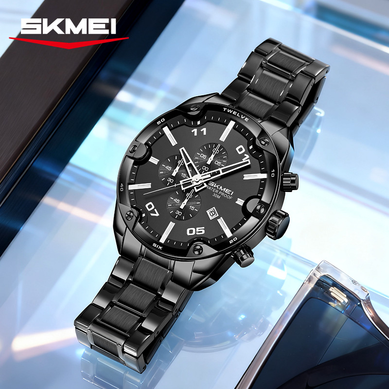 SKMEI 9387 Fashion Calendar Ch - огляд і ціна Suede Strap Watch
