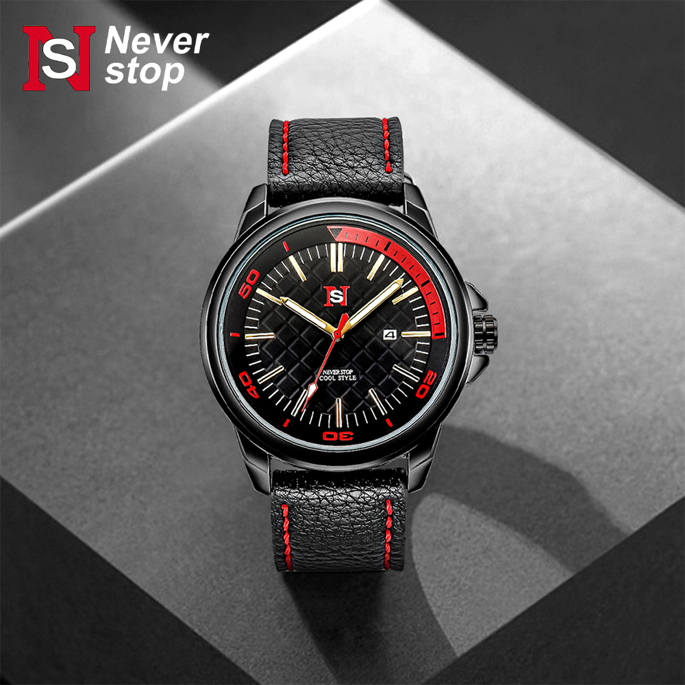 NS Simple Fashion men watch Ou - огляд і ціна Suede Strap Watch