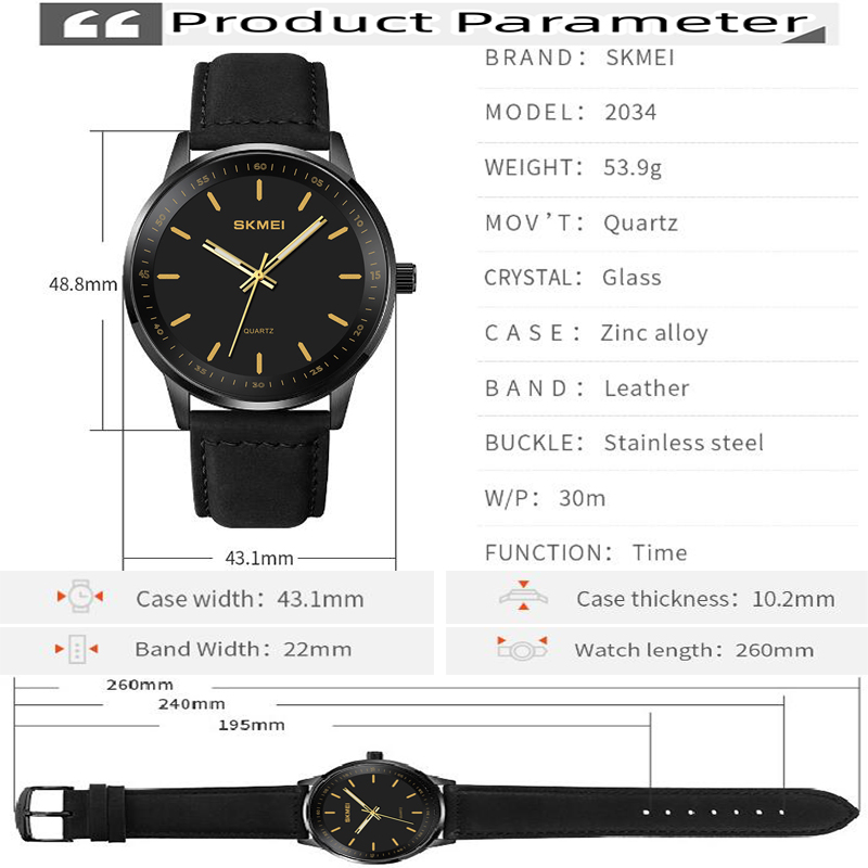 Skmei Original Brand Quartz Wa - огляд і ціна Suede Strap Watch